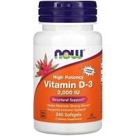 Now Foods, высокоактивный витамин D3, 50 мкг (2000 МЕ), 120 мягких таблеток Now Foods, высокоактивный витамин D3, 50 мкг (2000 МЕ), 120 мягких таблеток