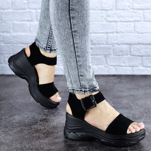 Женские босоножки замшевые Fashion Bently 1915 38 размер 24 см Черный Женские босоножки замшевые Fashion Bently 1915 38 размер 24 см Черный