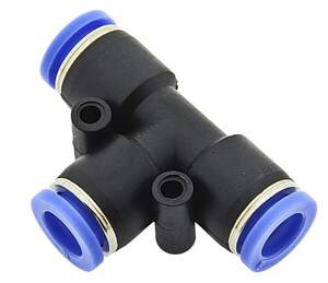 Фітинг пластиковий пневматичний Ø 7 мм Т-подібний